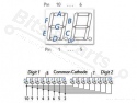 Digit display LED 7-segments 1.4cm red - 2-way common cathode